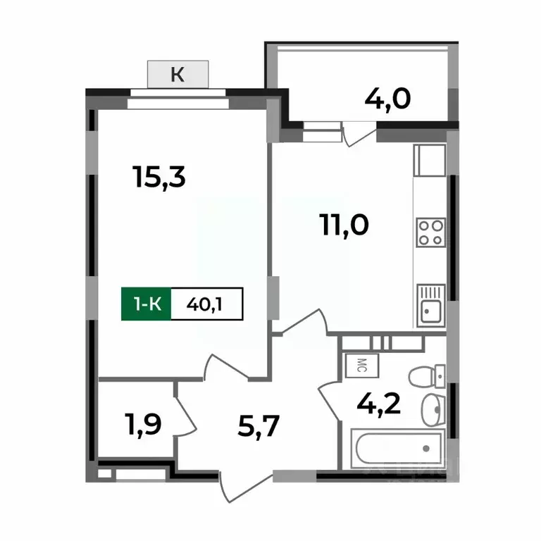 1-к кв. Владимирская область, Ковров Солнечный мкр,  (40.1 м) - Фото 0