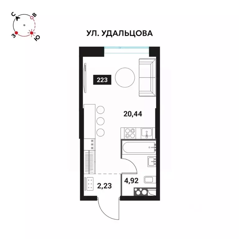 1-к кв. Москва Инноватор жилой комплекс, кА (27.0 м) - Фото 0