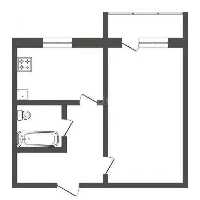 1-к кв. Амурская область, Благовещенск 2-й мкр, ул. Кантемирова, 22 ... - Фото 2
