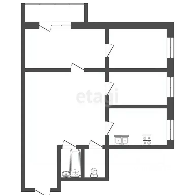 3-к кв. Орловская область, Орел ул. Фомина, 12 (52.2 м) - Фото 1