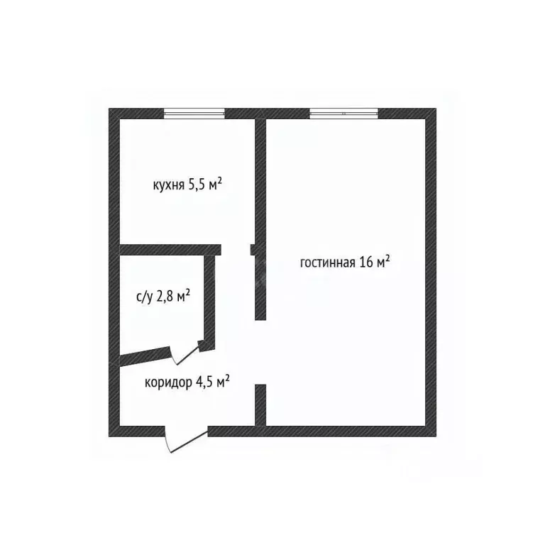 1-к кв. Адыгея, Майкоп Краснооктябрьская ул., 57 (28.8 м) - Фото 2