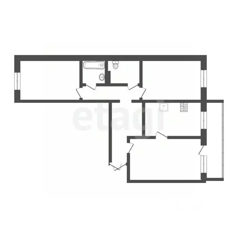 3-к кв. Тюменская область, Тюмень ул. Монтажников, 17к1 (85.2 м) - Фото 0