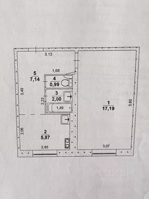 1-к кв. Ульяновская область, Ульяновск Вольная ул., 2 (33.2 м) - Фото 2