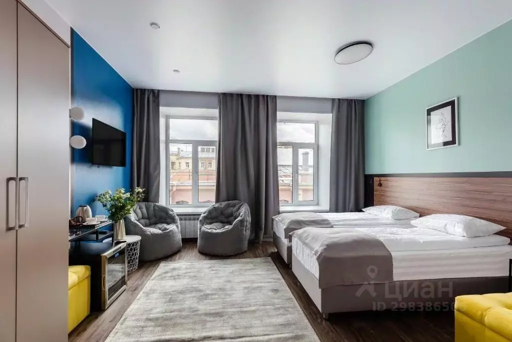 Комната Санкт-Петербург Гончарная ул., 26 (10.0 м) - Фото 1
