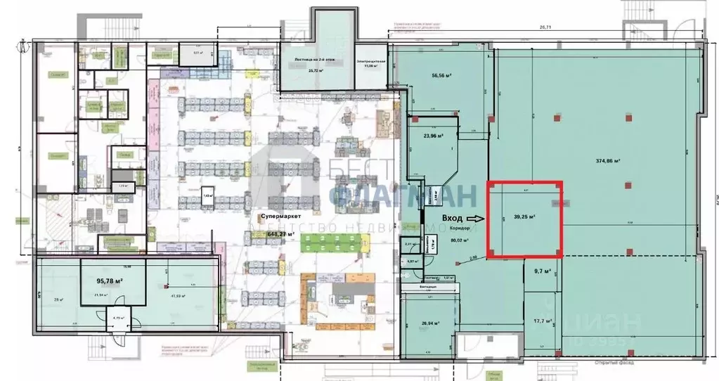 Помещение свободного назначения в Москва ул. Академика Анохина, 42К2 ... - Фото 2