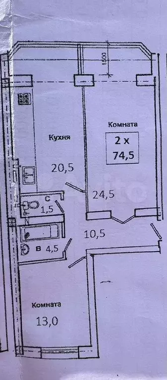2-к. квартира, 75 м, 8/8 эт. - Фото 0