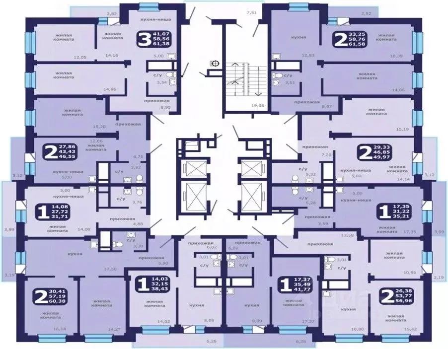 2-к кв. Красноярский край, Красноярск ул. Шевченко, 1 (47.77 м) - Фото 2