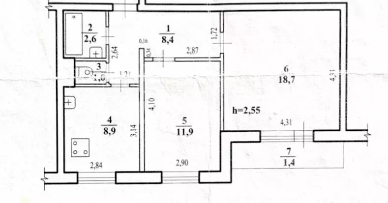 2-к кв. Забайкальский край, Чита Железобетонная ул., 16 (52.9 м) - Фото 2