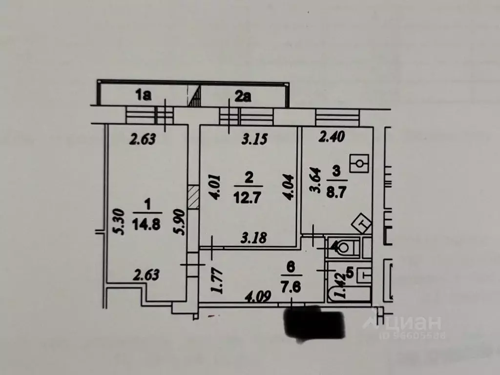 2-к кв. Москва Пулковская ул., 15К2 (46.7 м) - Фото 2
