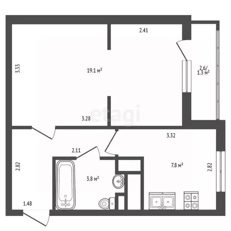 1-к кв. Санкт-Петербург Малая Бухарестская ул., 10к1 (37.0 м) - Фото 2