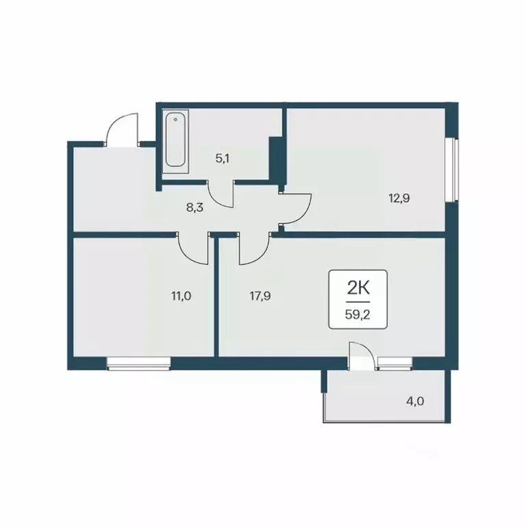 2-к кв. Новосибирская область, Новосибирск Кедровая ул., 80/3 (59.2 м) - Фото 0