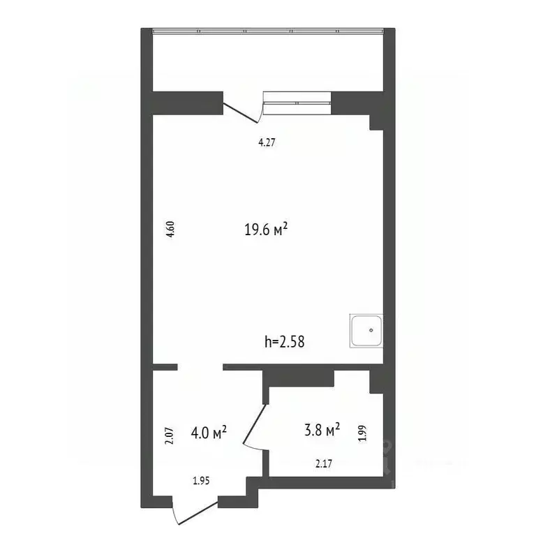 Студия Красноярский край, Красноярск ул. Карамзина, 18 (31.0 м) - Фото 1