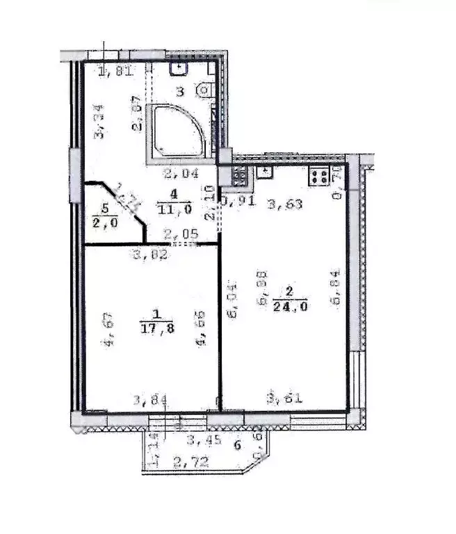 2-комнатная квартира: Екатеринбург, улица Крестинского, 37 (60 м) - Фото 1