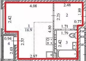 Квартира-студия, 26,5 м, 8/12 эт. - Фото 0