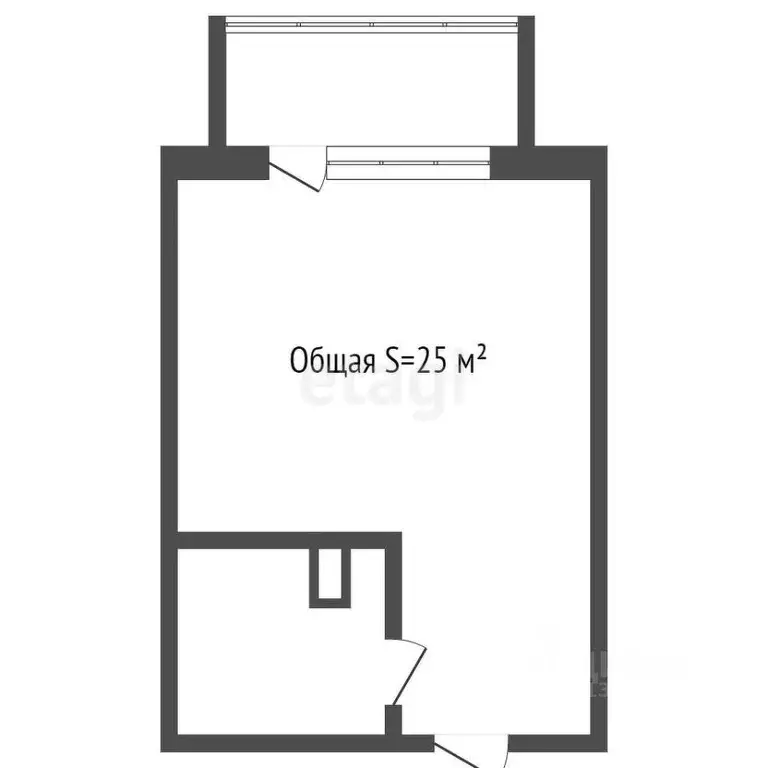 Студия Кемеровская область, Кемерово ул. Дегтярева, 7 (25.0 м) - Фото 1