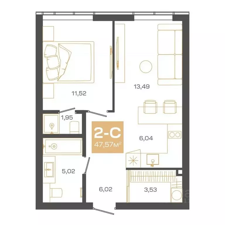 2-к кв. Новосибирская область, Новосибирск Академгородок мкр, ул. Мусы ... - Фото 1
