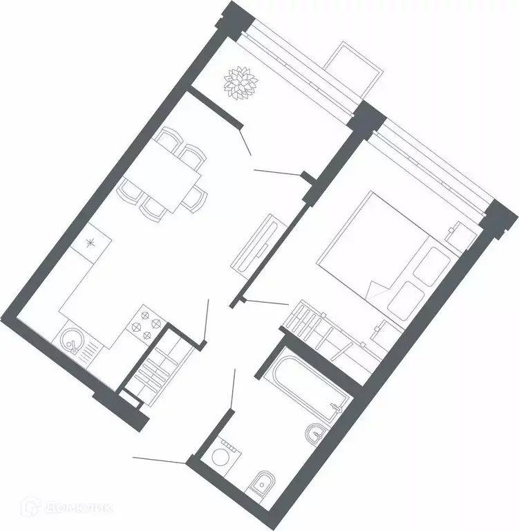 Продаётся 1-к квартира, 41.7 м - Фото 0
