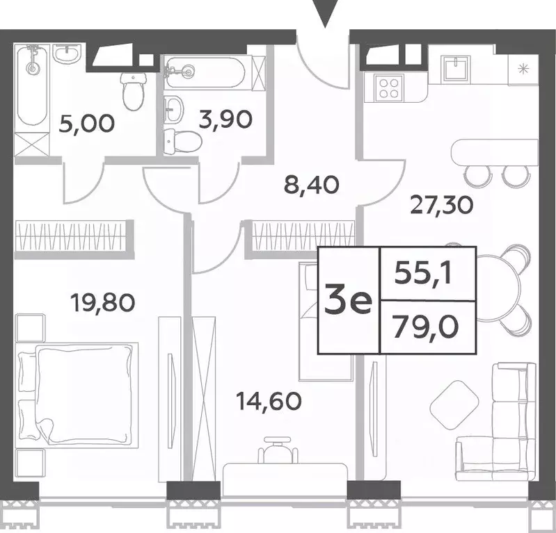 3-к кв. Москва просп. Генерала Дорохова, вл1к1 (79.0 м) - Фото 0