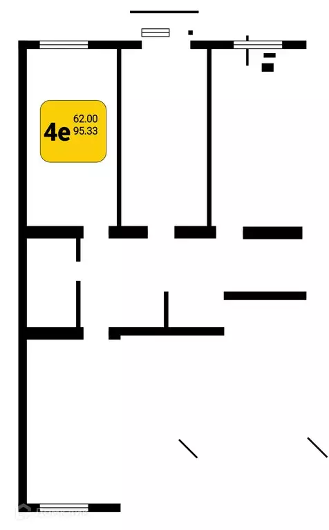 Продаётся 4-к квартира, 96.48 м - Фото 0