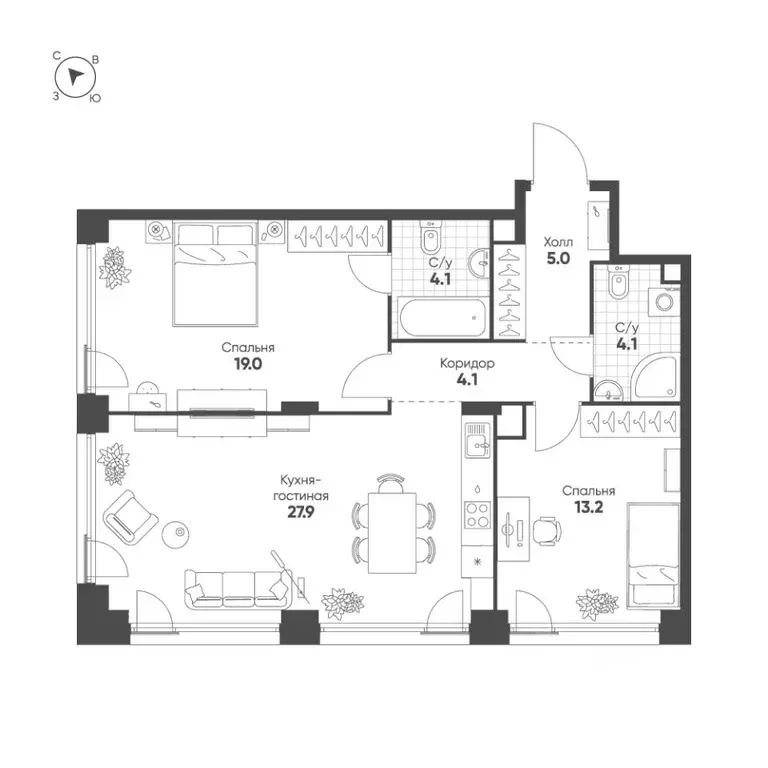 2-к кв. Москва ул. Суетина (77.4 м) - Фото 1