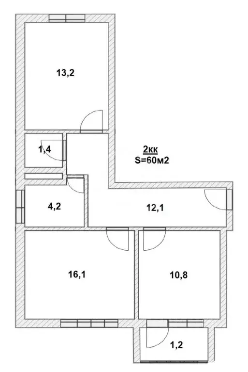 2-к кв. Калининградская область, Калининград Бахчисарайская ул., 24 ... - Фото 2