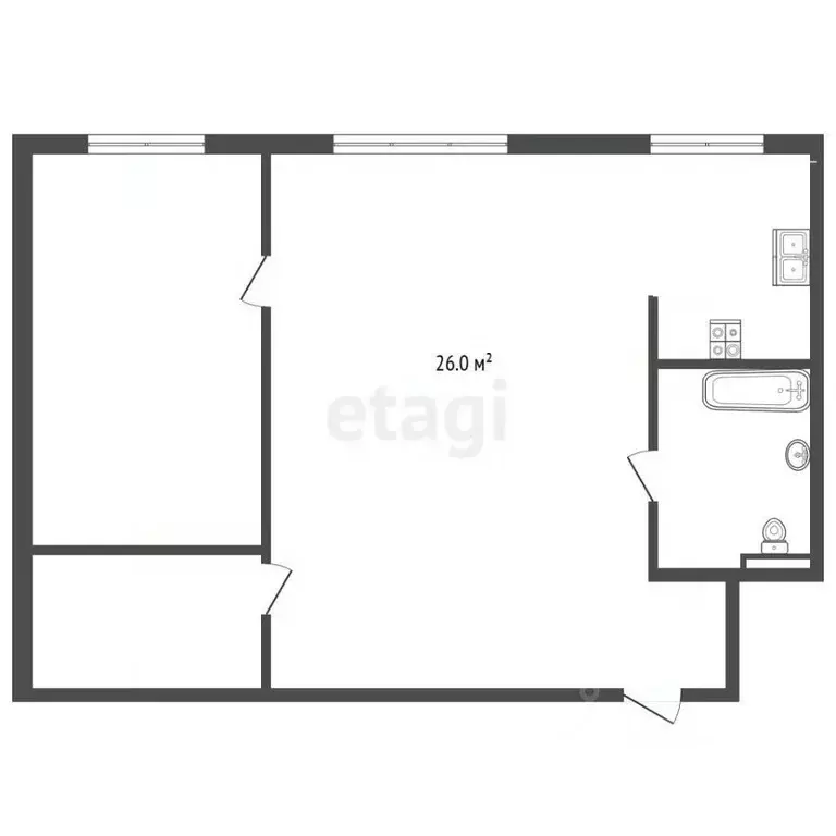 2-к кв. Тюменская область, Тюмень Барнаульская ул., 34 (42.0 м) - Фото 2
