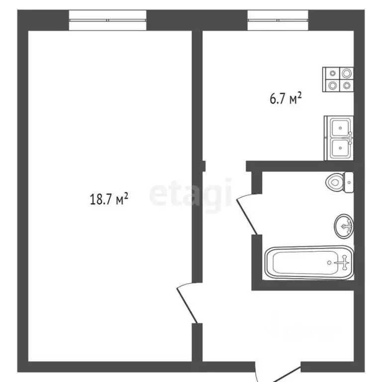 1-к кв. Москва ул. Мусоргского, 1 (32.7 м) - Фото 1