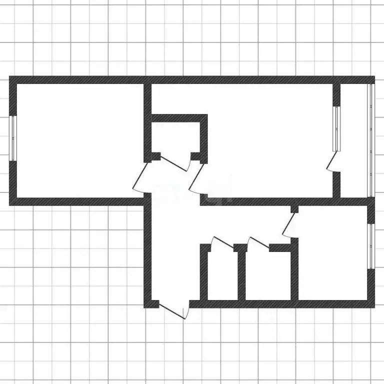 2-к кв. Курская область, Курск Запольная ул., 43 (46.5 м) - Фото 1