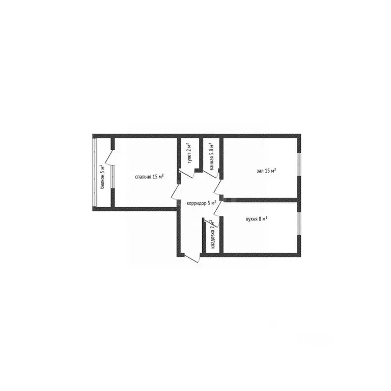 2-к кв. Адыгея, Майкоп ул. 12 Марта, 136 (50.8 м) - Фото 2