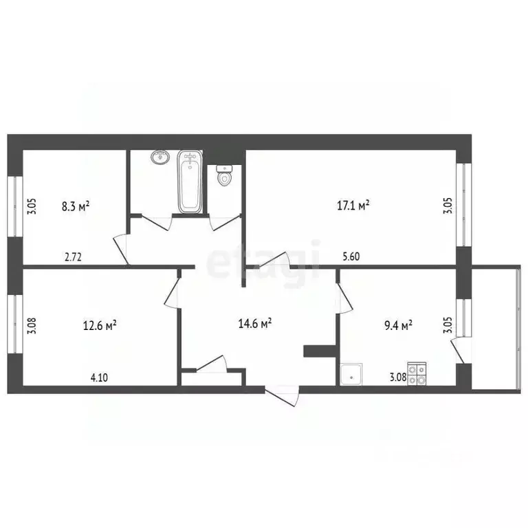 3-к кв. Камчатский край, Петропавловск-Камчатский Океанская ул., 92В ... - Фото 2