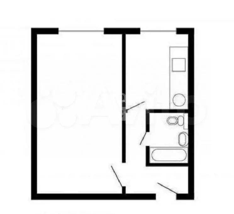 1-к. квартира, 31,1 м, 4/5 эт. - Фото 0
