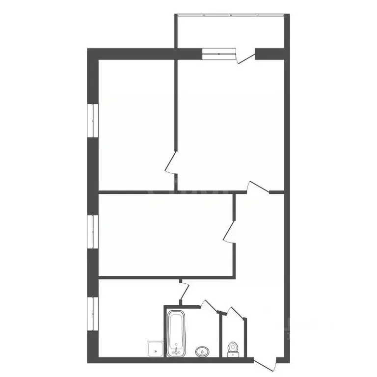 3-к кв. Красноярский край, Красноярск ул. Академика Киренского, 60 ... - Фото 1