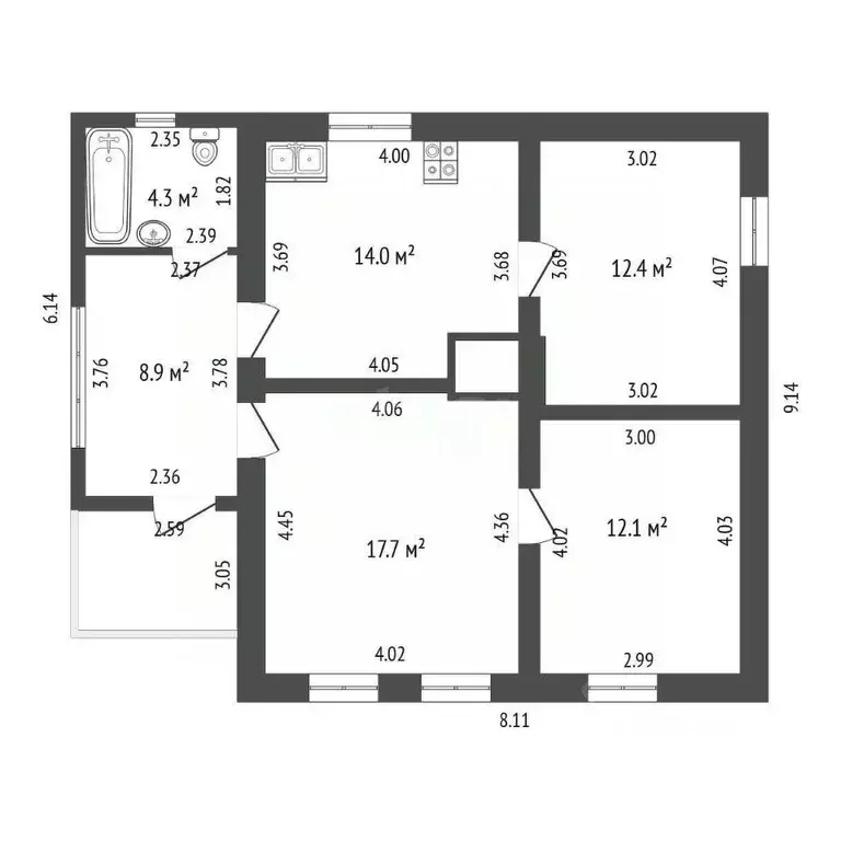 Дом в Крым, Ленино пгт ул. Титова (80 м) - Фото 2