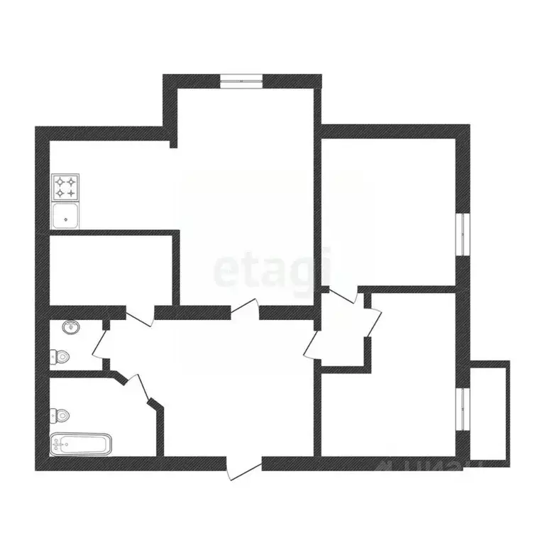 3-к кв. Белгородская область, Белгород Гостенская ул., 2а (97.9 м) - Фото 1