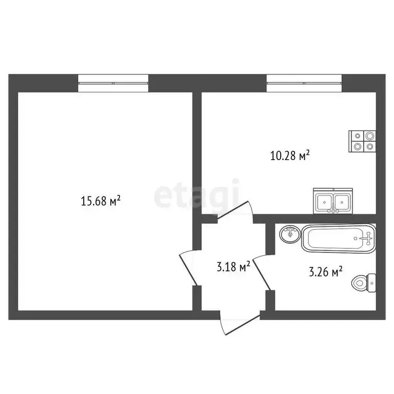 1-комнатная квартира: Майский, улица Ленина, 8Б (34.1 м) - Фото 0