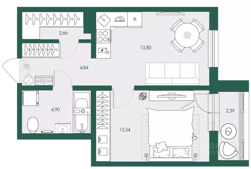 1-к кв. Сахалинская область, Южно-Сахалинск Ново-Александровск п/р, ... - Фото 1