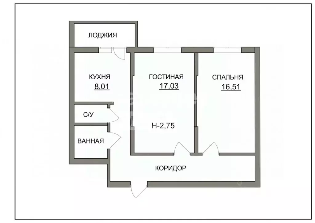 2-к кв. Липецкая область, Липецк ул. Фрунзе, 81 (64.4 м) - Фото 2
