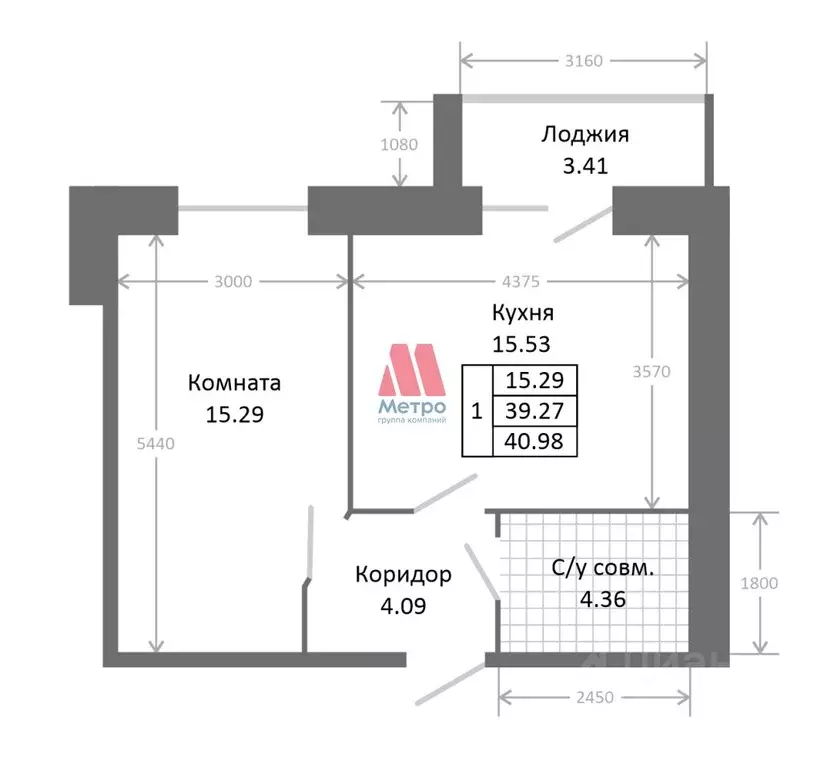 1-к кв. Ярославская область, Ярославль 2-й мкр,  (42.68 м) - Фото 1