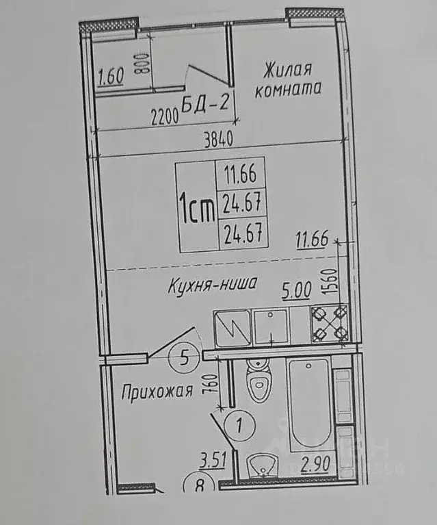 Студия Новосибирская область, Новосибирск ул. Плющихинская, 2 (24.67 ... - Фото 0