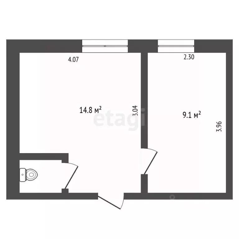 2-к кв. Томская область, Томск Мокрушинский мкр, ул. Мокрушина, 20/1 ... - Фото 2