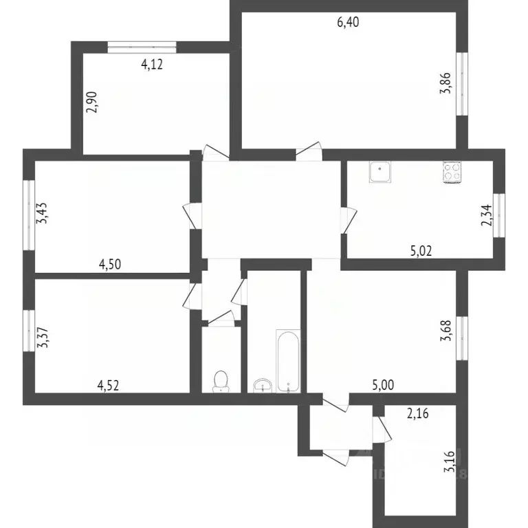 4-к кв. Омская область, Омск ул. 16-я Северная, 150 (115.7 м) - Фото 1