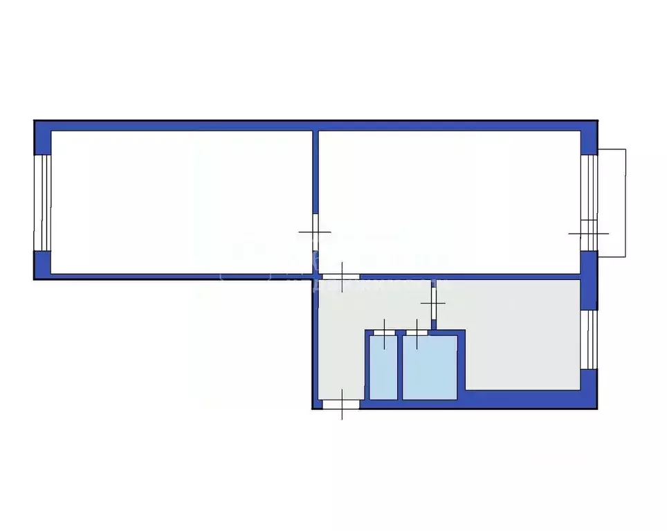 2-к кв. Кемеровская область, Ленинск-Кузнецкий ул. Зварыгина, 8 (43.9 ... - Фото 2