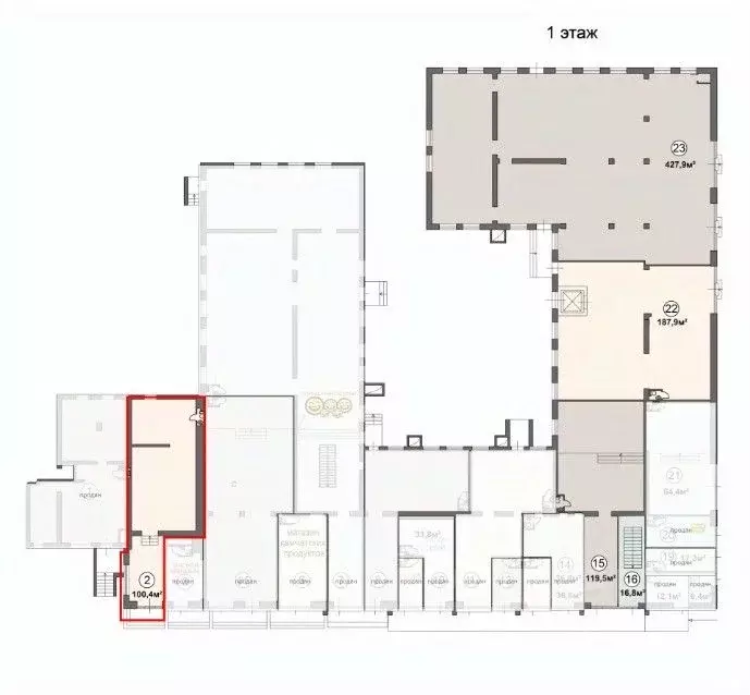 Торговая площадь в Москва Краснодарская ул., 57К3 (100 м) - Фото 1