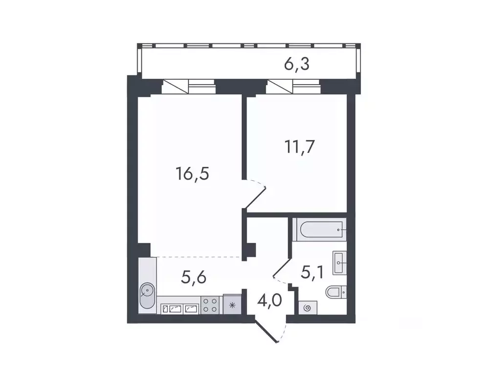 2-к кв. Кировская область, Киров ул. Чистопрудненская, 13 (49.2 м) - Фото 2
