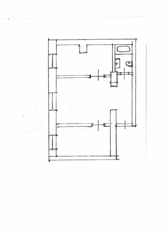 2-к. квартира, 55,7 м, 5/5 эт. - Фото 0