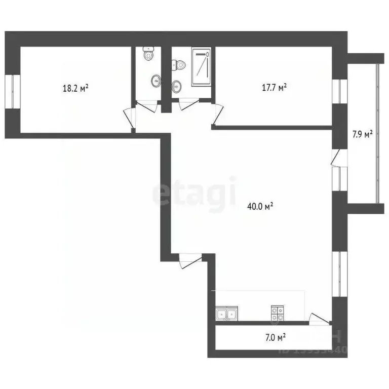 2-к кв. Тюменская область, Тюмень ул. Тимофея Кармацкого, 9 (102.8 м) - Фото 2