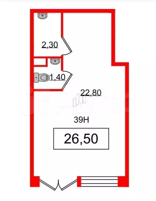 Продажа помещения у школы и детсада, 26.5 м - Фото 1