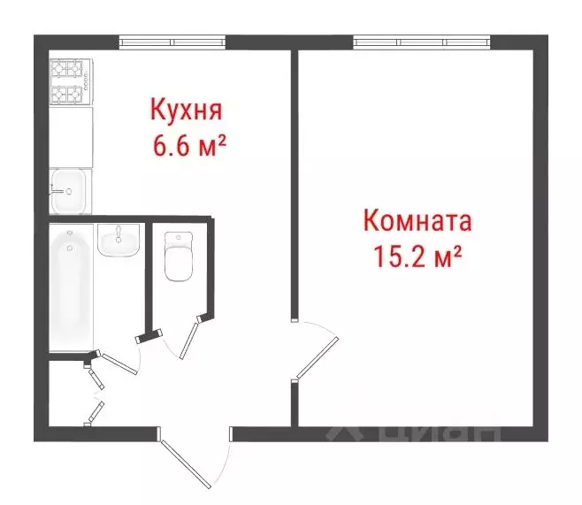 1-к кв. Санкт-Петербург просп. Солидарности, 12к2И (30.0 м) - Фото 1