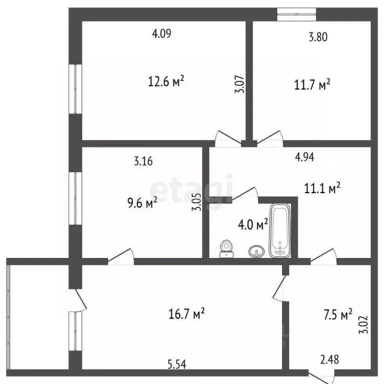 3-к кв. Саха (Якутия), Якутск Загородный кв-л, ул. Кржижановского, ... - Фото 2