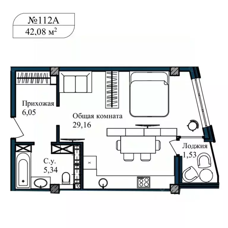 1-к кв. Севастополь ул. Летчиков, 10 (43.3 м) - Фото 0